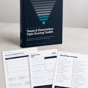 Architectural Thesis and Dissertation Topic Selection Toolkit