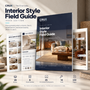 CRUX Interior Style Field Guide with 25 interior design styles for India